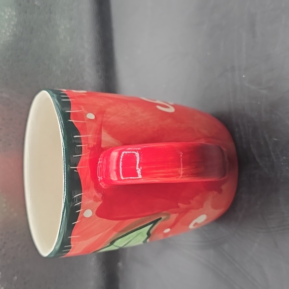 Studio 33 Large Holiday Christmas Holly Leaf Oversized Coffee Mug Cup - Picture 2 of 6